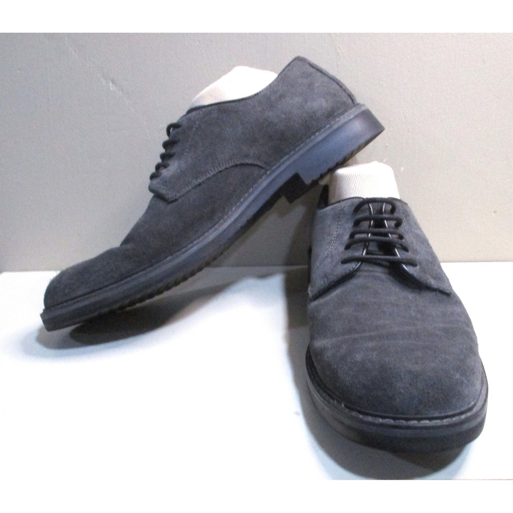 1901 Mens Grey Suede Derby Shoes Made in Italy Leather Lace Up Dress Shoes Sz 13